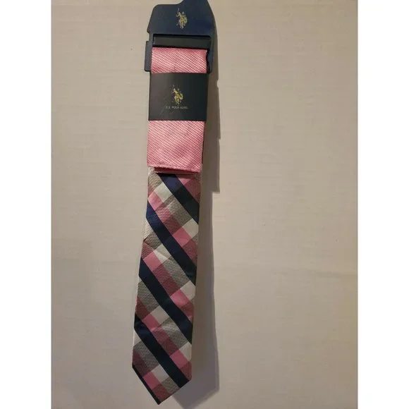 Polo Assn Neck Tie With Pocket Square